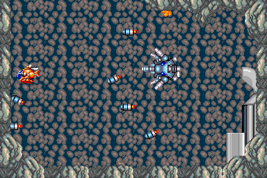 Battle Chopper (Arcade) screenshot: Boss fight