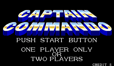 Captain Commando (Arcade) screenshot: Title screen