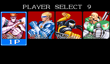 Captain Commando (Arcade) screenshot: Character selection