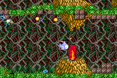 Battle Chopper (Arcade) screenshot: Volcano