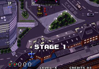 Aero Fighters 3 (Arcade) screenshot: Stage 1.