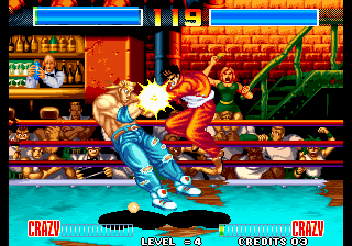 Aggressors of Dark Kombat (Arcade) screenshot: Punched me.