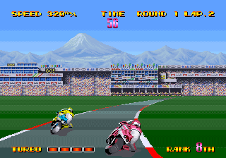 Riding Hero (Arcade) screenshot: Rival