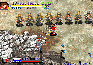 Screenshot of Shock Troopers: 2nd Squad (Arcade, 1998) - MobyGames