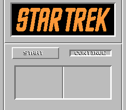 Star Trek: 25th Anniversary (NES) screenshot: Main Menu
