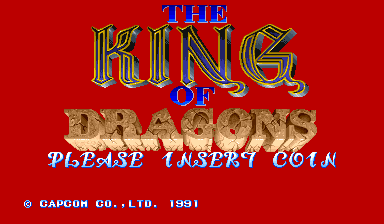 The King of Dragons (Arcade) screenshot: Title screen