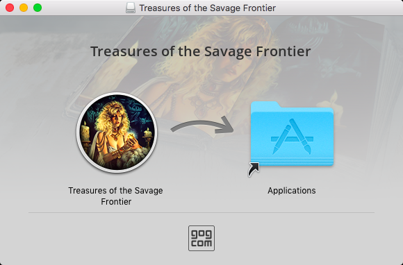 Dungeons & Dragons: Forgotten Realms - The Archives Collection 2 (Macintosh) screenshot: Treasures of the Savage Frontier - Install screen (GOG version)