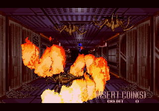 Alien³: The Gun (Arcade) screenshot: Flamethrower!