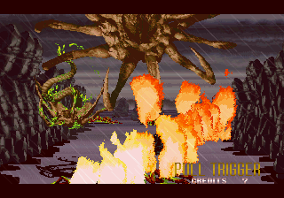 Alien³: The Gun (Arcade) screenshot: Aliens are here too