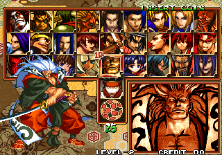 Samurai Shodown V Special (Arcade) screenshot: Player select
