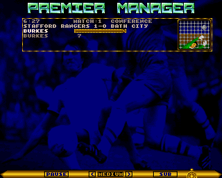 Premier Manager (Amiga) screenshot: Goal animation