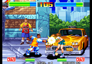 Aggressors of Dark Kombat (Arcade) screenshot: Ball in the head.
