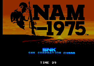 NAM-1975 (Arcade) screenshot: Title Screen.