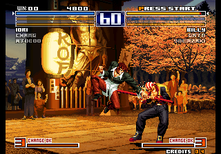 The King of Fighters 2003 (Arcade) screenshot: Flying punch.