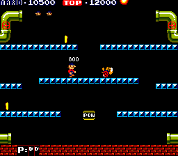 Mario Bros. (Arcade) screenshot: Defenceless enemy