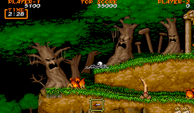 Ghouls 'N Ghosts (Arcade) screenshot: Life lost