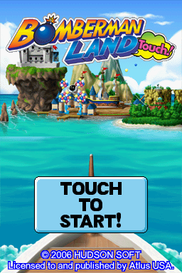 Bomberman Land Touch! (Nintendo DS) screenshot: Bomberman Land Touch! (US title screen)