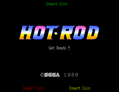 Hot Rod (Arcade) screenshot: Title Screen.