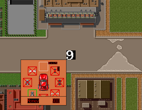 Hot Rod (Arcade) screenshot: Buying parts.