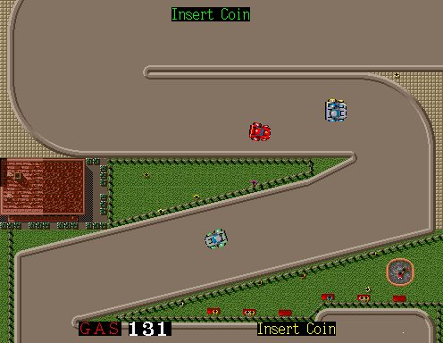 Hot Rod (Arcade) screenshot: Round the bends.
