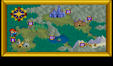 Willow (Arcade) screenshot: Map of the land.
