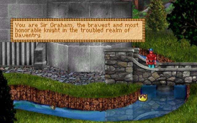 King's Quest: Quest for the Crown (Windows) screenshot: Intro - Sir Graham approaches Castle Daventry