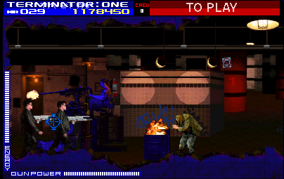 Terminator 2: Judgment Day (Arcade) screenshot: Terminators in human skin