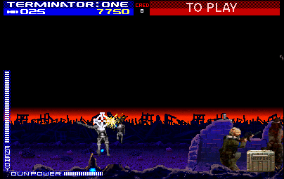 Terminator 2: Judgment Day (Arcade) screenshot: Kill terminators without skin