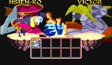 Night Warriors: Darkstalkers' Revenge (Arcade) screenshot: First enemy - Victor