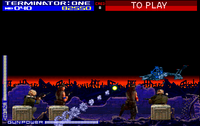Terminator 2: Judgment Day (Arcade) screenshot: Flying machine