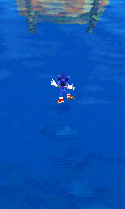 Sonic Dash (Android) screenshot: Falling...