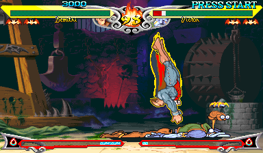 Darkstalkers 3 (Arcade) screenshot: Back's attack