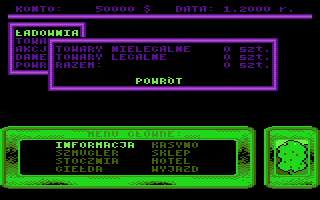 Wyprawy Kupca (Atari 8-bit) screenshot: Goods summary
