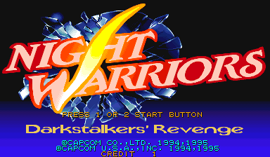 Night Warriors: Darkstalkers' Revenge (Arcade) screenshot: Title screen