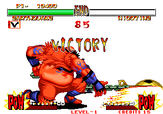 Samurai Shodown II (Arcade) screenshot: Crushing victory