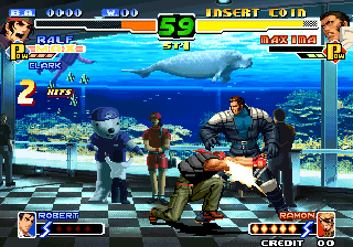 The King of Fighters 2000 (Arcade) screenshot: Right in Maxima's balls