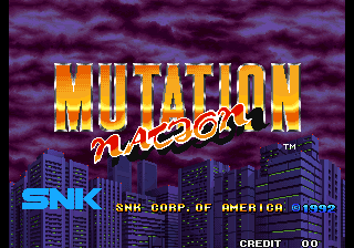 Mutation Nation (Arcade) screenshot: Title Screen.