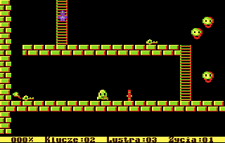 Trisz Divinis (Atari 8-bit) screenshot: Many useful items here