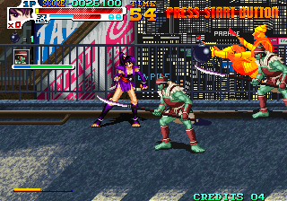 Sengoku 3 (Arcade) screenshot: Throw bomb