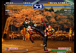 The King of Fighters 2003 (Arcade) screenshot: High kick.
