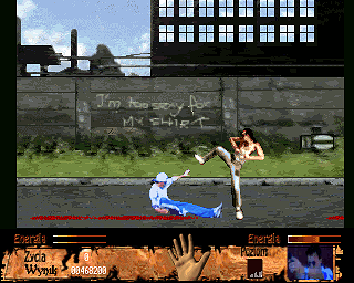 Prawo krwi (Amiga) screenshot: Lost the duel