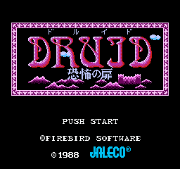 Druid (NES) screenshot: Title screen