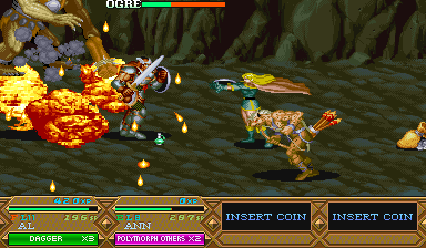 Dungeons & Dragons: Tower of Doom (Arcade) screenshot: Eat those fireballs