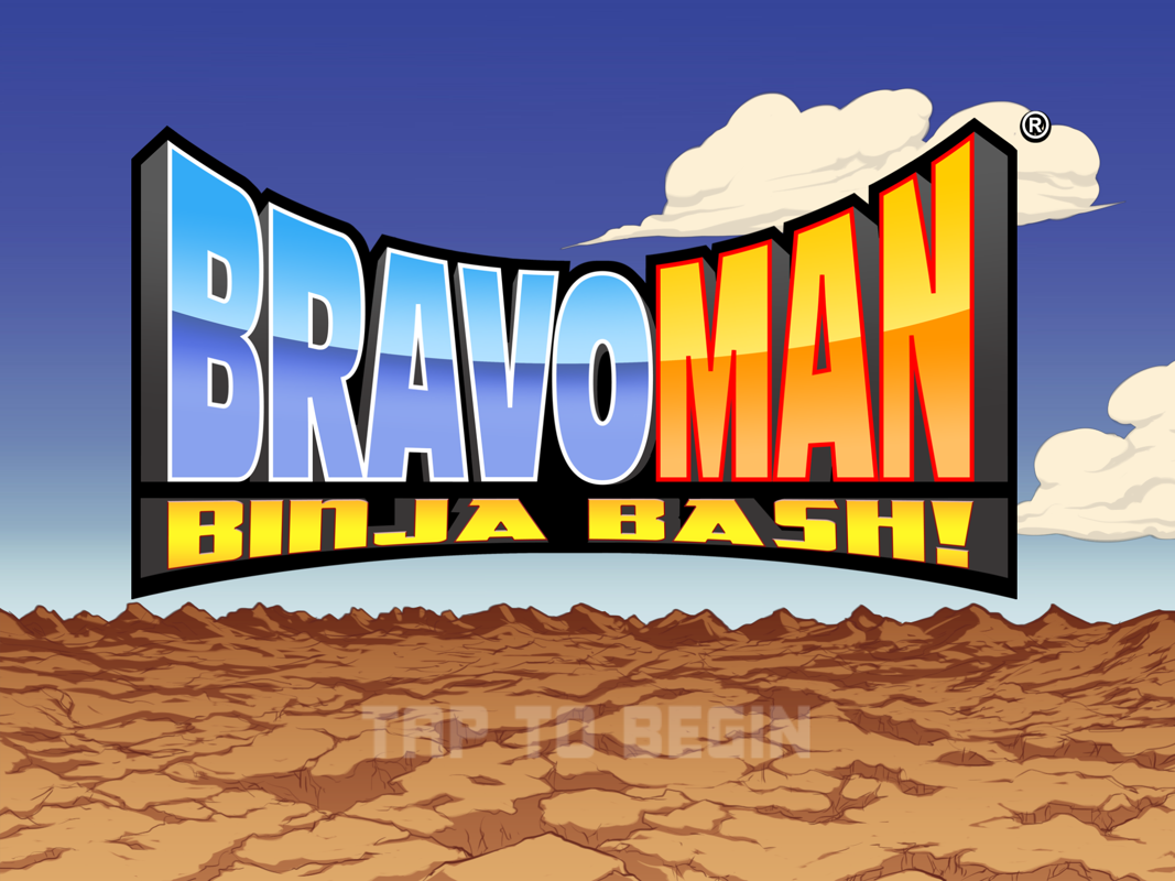 Bravoman: Binja Bash! (iPad) screenshot: Title screen