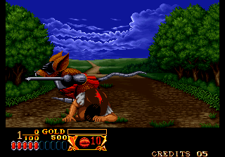 Crossed Swords (Arcade) screenshot: He's been murdered.