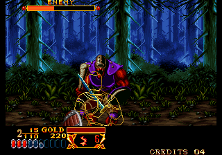 Crossed Swords (Arcade) screenshot: In a forest.
