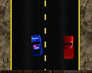 Prawo krwi (Amiga) screenshot: Mission 4 car chase