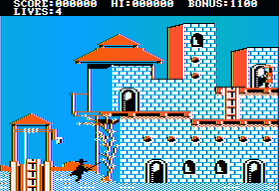 Zorro (Apple II) screenshot: Game start