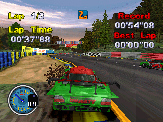 All Star Racing (PlayStation) screenshot: GT2R - Hampton Race Circuit