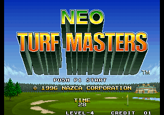 Neo Turf Masters (Arcade) screenshot: Title Screen.